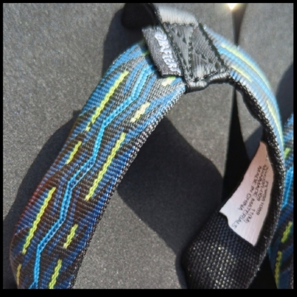 RAFTERS Flip Flops Sandals Size 11 Toddler Kids Blue Black Vacation BEach